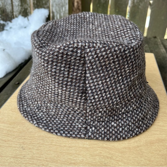 Flipside Hats Primo Reversible Bucket Hat Gray & Brown Wool Tweed & Gray Canvas - Picture 6 of 16